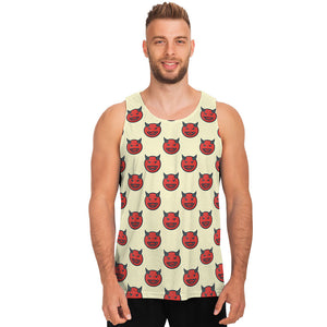 Devil Emoji Pattern Print Men's Tank Top