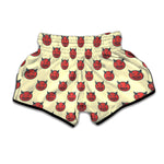 Devil Emoji Pattern Print Muay Thai Boxing Shorts