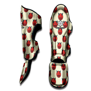 Devil Emoji Pattern Print Muay Thai Shin Guard