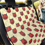 Devil Emoji Pattern Print Pet Car Back Seat Cover