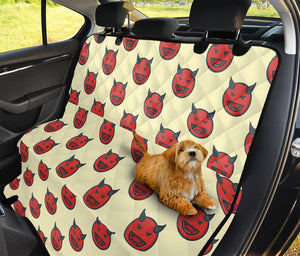 Devil Emoji Pattern Print Pet Car Back Seat Cover