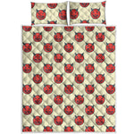 Devil Emoji Pattern Print Quilt Bed Set