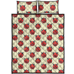 Devil Emoji Pattern Print Quilt Bed Set