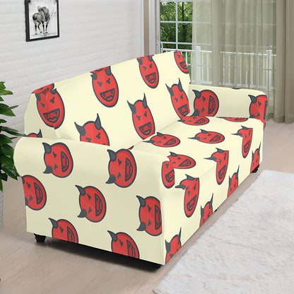 Devil Emoji Pattern Print Sofa Cover