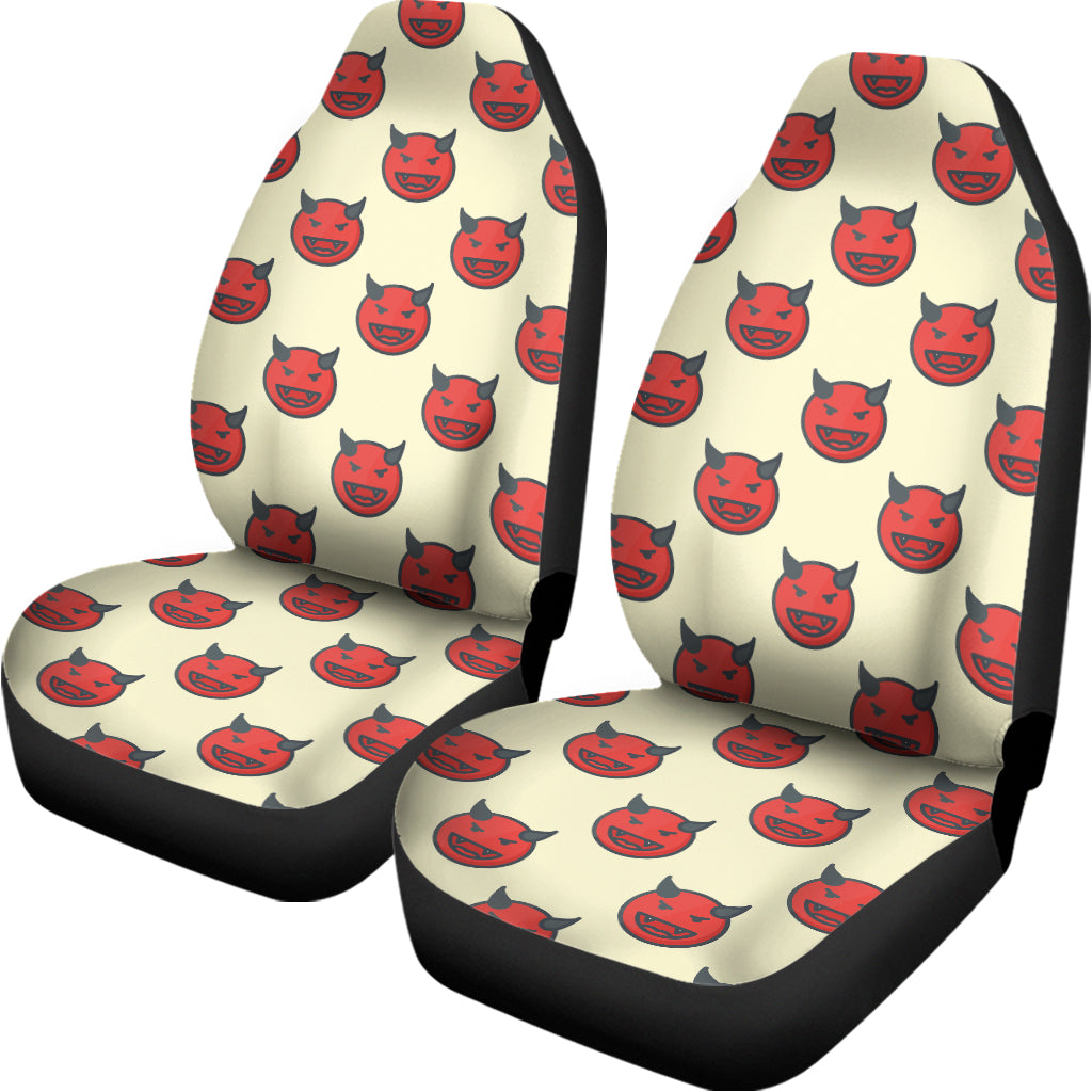 Devil Emoji Pattern Print Universal Fit Car Seat Covers