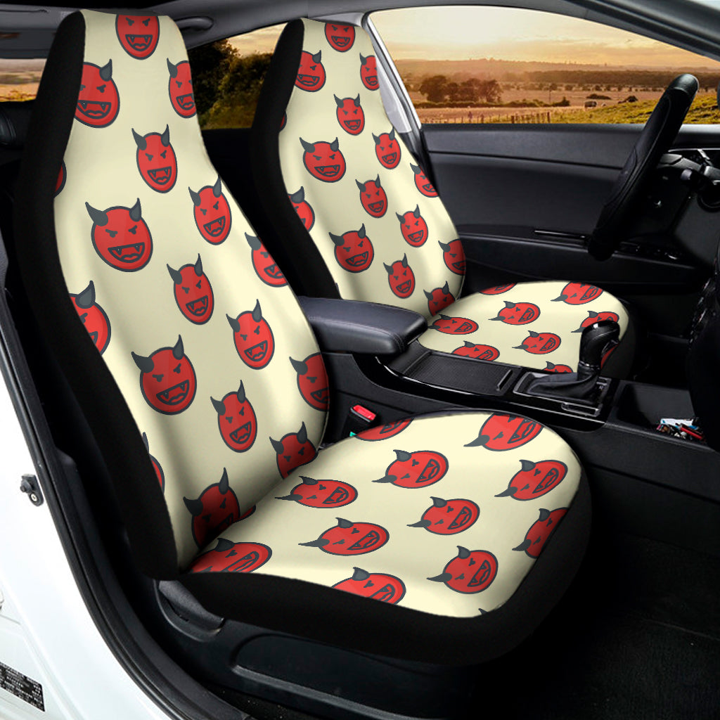 Devil Emoji Pattern Print Universal Fit Car Seat Covers