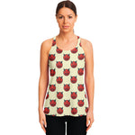 Devil Emoji Pattern Print Women's Racerback Tank Top