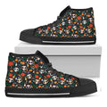 Dia De Los Muertos Day Of The Dead Print Black High Top Sneakers