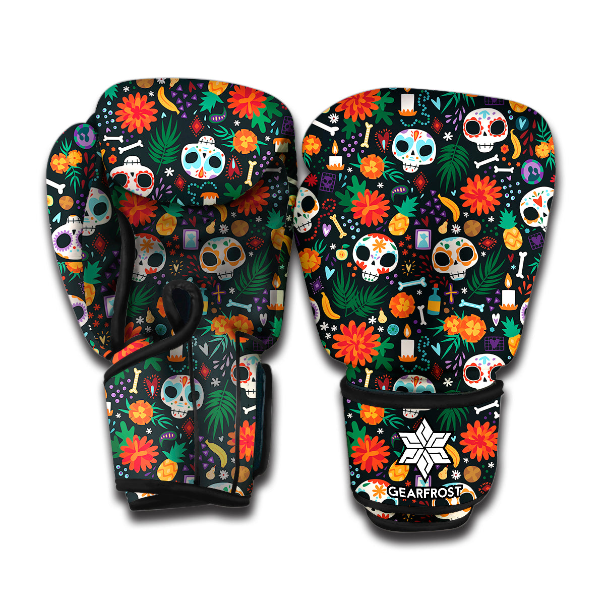 Dia De Los Muertos Day Of The Dead Print Boxing Gloves