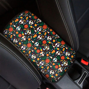 Dia De Los Muertos Day Of The Dead Print Car Center Console Cover