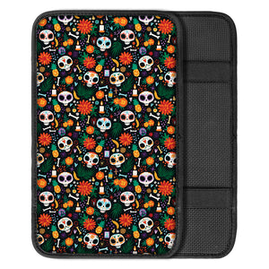 Dia De Los Muertos Day Of The Dead Print Car Center Console Cover