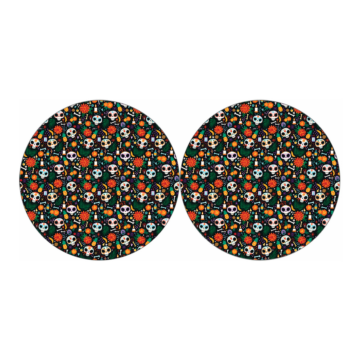 Dia De Los Muertos Day Of The Dead Print Car Coasters