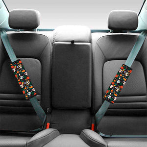 Dia De Los Muertos Day Of The Dead Print Car Seat Belt Covers