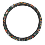 Dia De Los Muertos Day Of The Dead Print Car Steering Wheel Cover