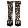 Dia De Los Muertos Day Of The Dead Print Crew Socks