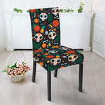 Dia De Los Muertos Day Of The Dead Print Dining Chair Slipcover