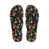 Dia De Los Muertos Day Of The Dead Print Flip Flops