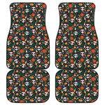 Dia De Los Muertos Day Of The Dead Print Front and Back Car Floor Mats