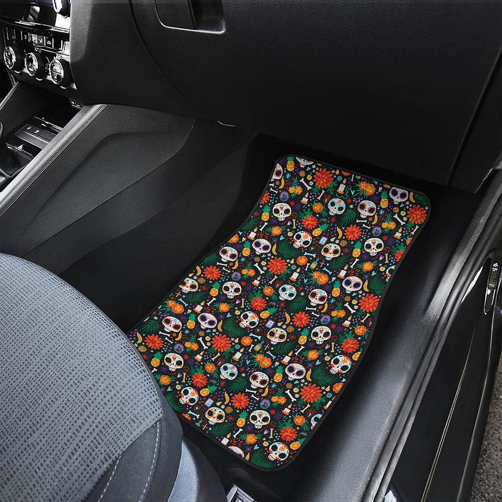 Dia De Los Muertos Day Of The Dead Print Front Car Floor Mats