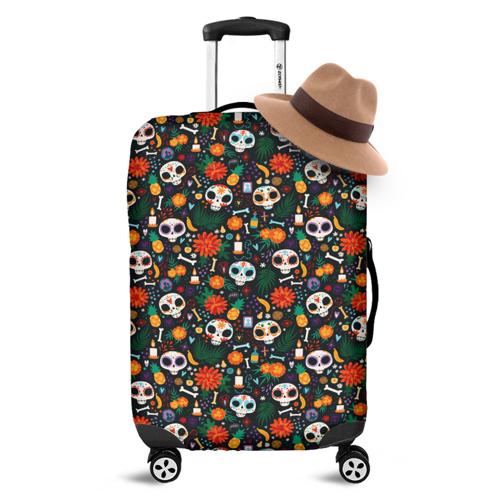 Dia De Los Muertos Day Of The Dead Print Luggage Cover