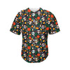 Dia De Los Muertos Day Of The Dead Print Men's Baseball Jersey