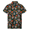 Dia De Los Muertos Day Of The Dead Print Men's Short Sleeve Shirt