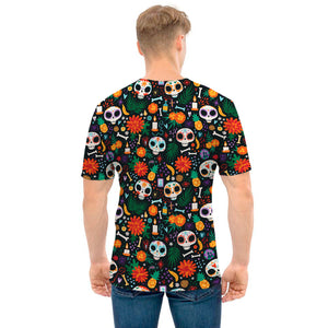 Dia De Los Muertos Day Of The Dead Print Men's T-Shirt