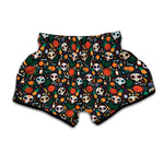 Dia De Los Muertos Day Of The Dead Print Muay Thai Boxing Shorts