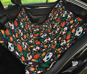 Dia De Los Muertos Day Of The Dead Print Pet Car Back Seat Cover