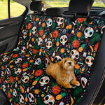 Dia De Los Muertos Day Of The Dead Print Pet Car Back Seat Cover