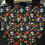 Dia De Los Muertos Day Of The Dead Print Pet Car Back Seat Cover