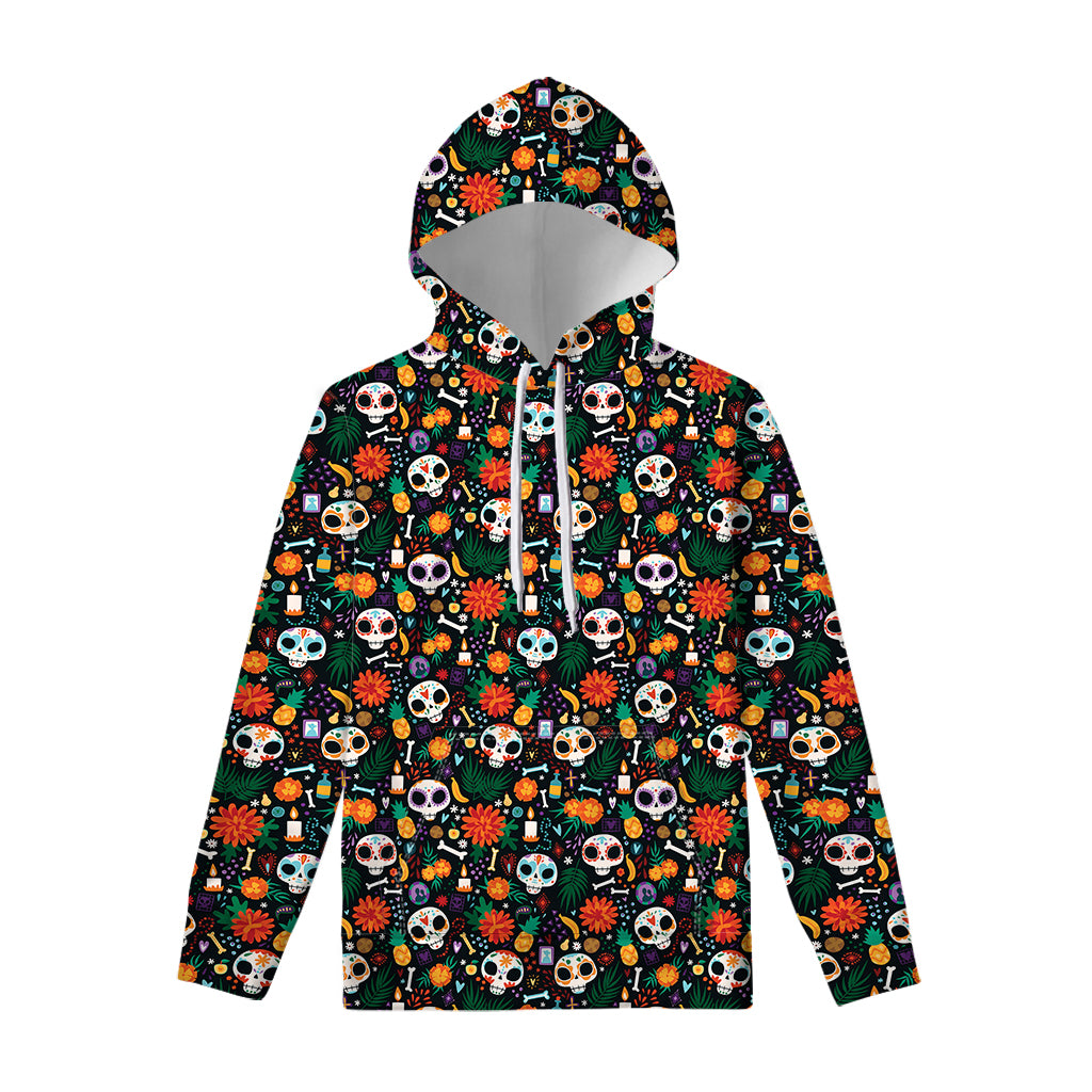 Dia De Los Muertos Day Of The Dead Print Pullover Hoodie