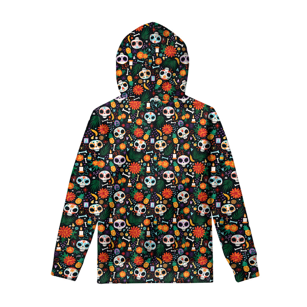 Dia De Los Muertos Day Of The Dead Print Pullover Hoodie