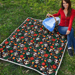 Dia De Los Muertos Day Of The Dead Print Quilt