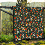 Dia De Los Muertos Day Of The Dead Print Quilt