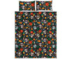 Dia De Los Muertos Day Of The Dead Print Quilt Bed Set