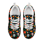 Dia De Los Muertos Day Of The Dead Print White Sneakers