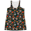 Dia De Los Muertos Day Of The Dead Print Women's Racerback Tank Top