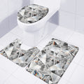 Diamond Artwork Print 3 Piece Bath Mat Set