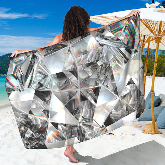Diamond Artwork Print Beach Sarong Wrap