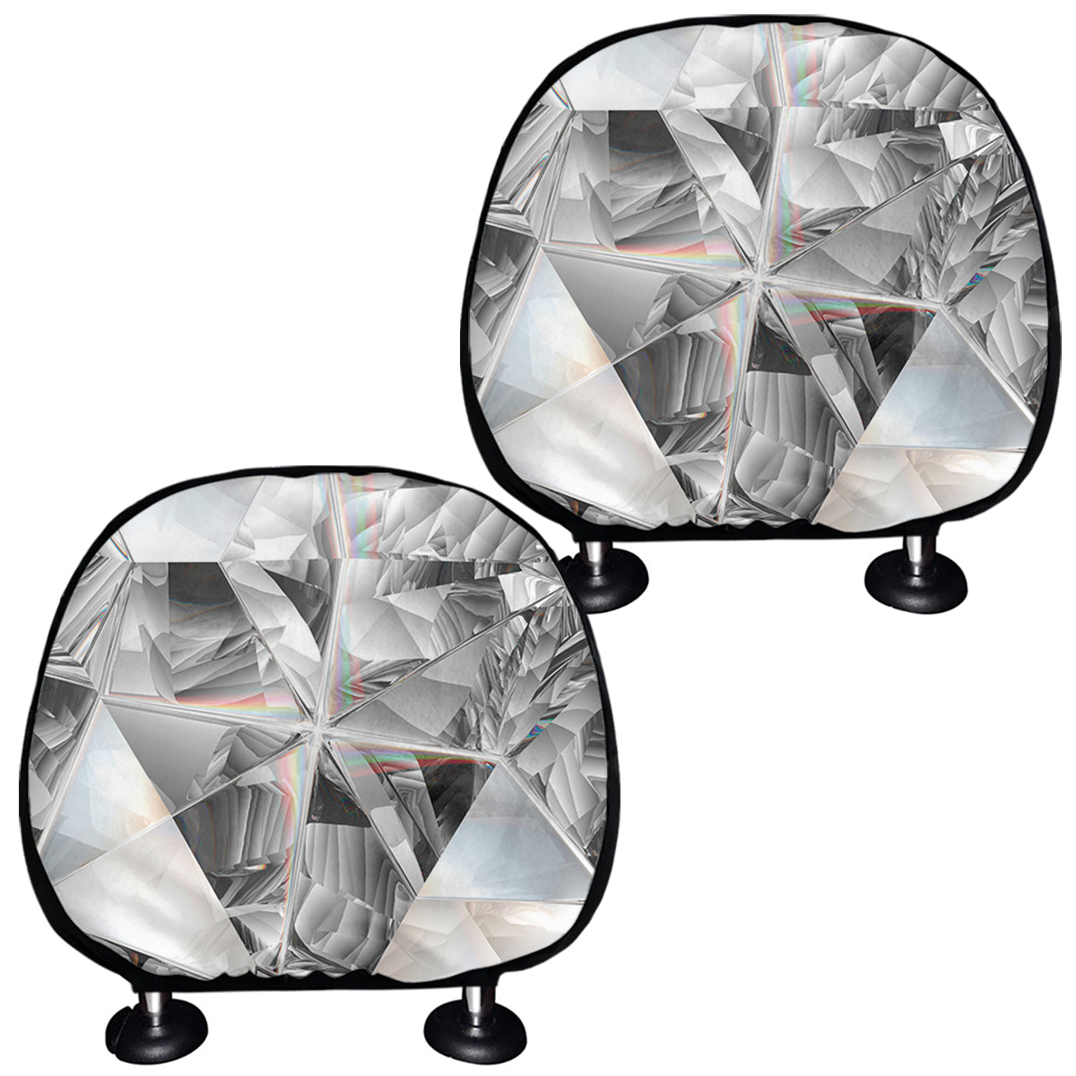 Diamond Artwork Print Car Headrest Covers