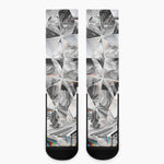Diamond Artwork Print Crew Socks