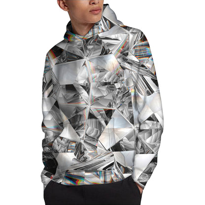 Diamond Artwork Print Pullover Hoodie