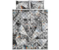 Diamond Artwork Print Quilt Bed Set