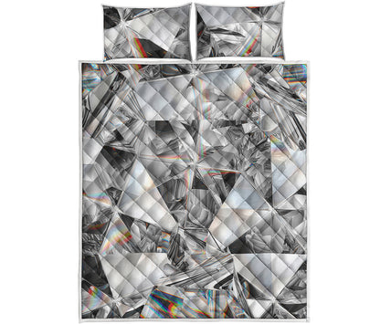 Diamond Artwork Print Quilt Bed Set