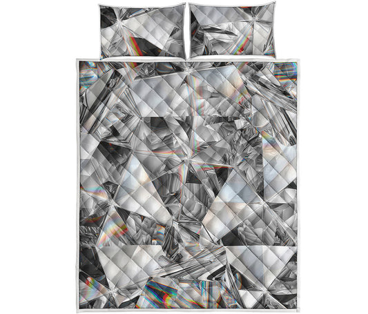 Diamond Artwork Print Quilt Bed Set