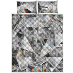 Diamond Artwork Print Quilt Bed Set