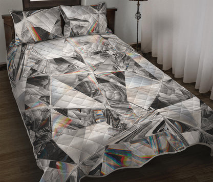 Diamond Artwork Print Quilt Bed Set