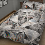 Diamond Artwork Print Quilt Bed Set