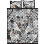 Diamond Artwork Print Quilt Bed Set